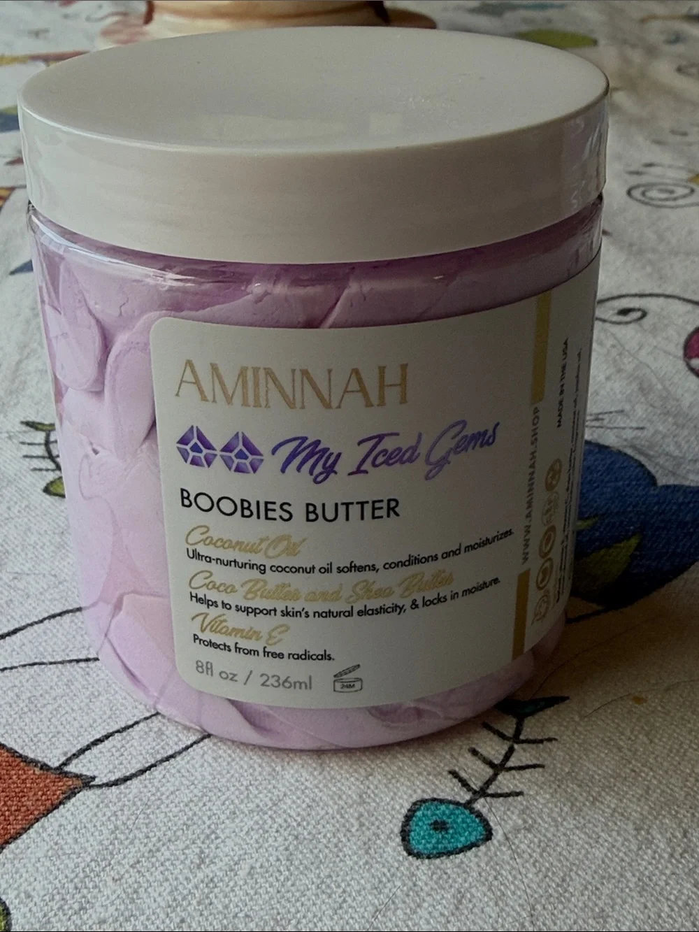 💜 AMINNAH My Iced Gems Boobies Butter - Moisturizing Body Butter 💜 NWT 💜